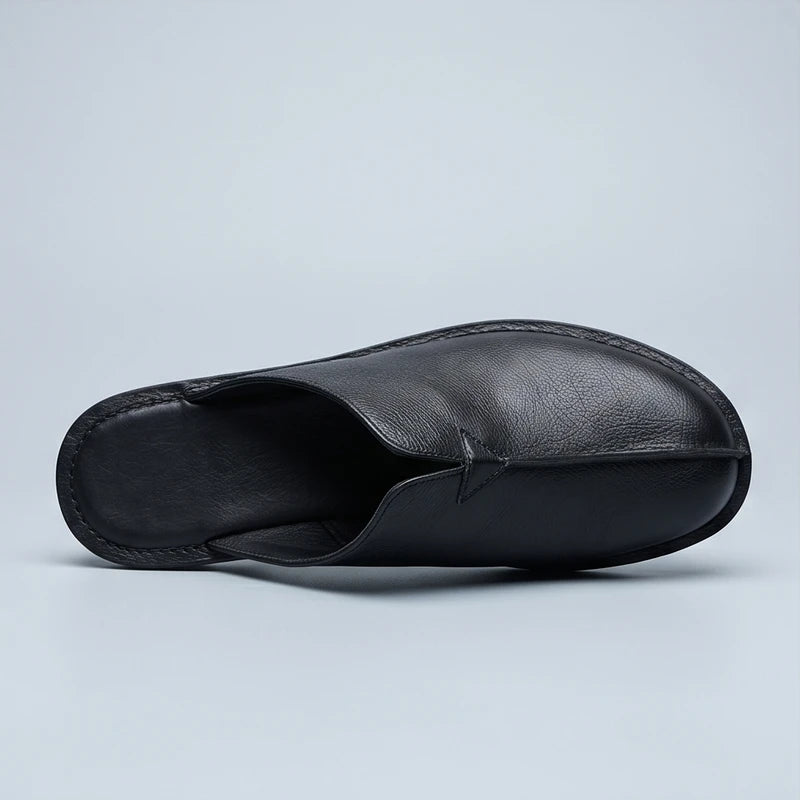 4215Black Quinlan Genuine Leather Backless Mules product photo - 3