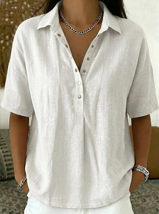 Waverly Linen Button-Up Collared Shirt