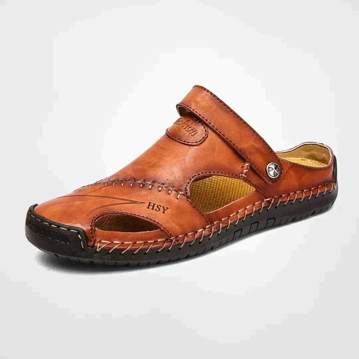 Kestlyn Men's Genuine Leather Fisherman Sandals