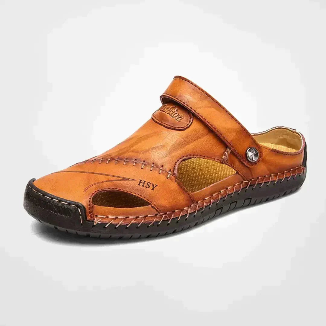 Kestlyn Men's Genuine Leather Fisherman Sandals