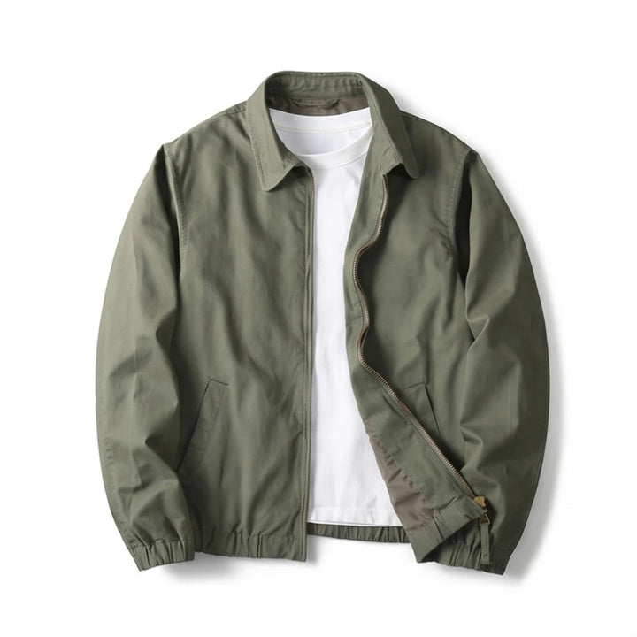 Khaki jacket on a white background