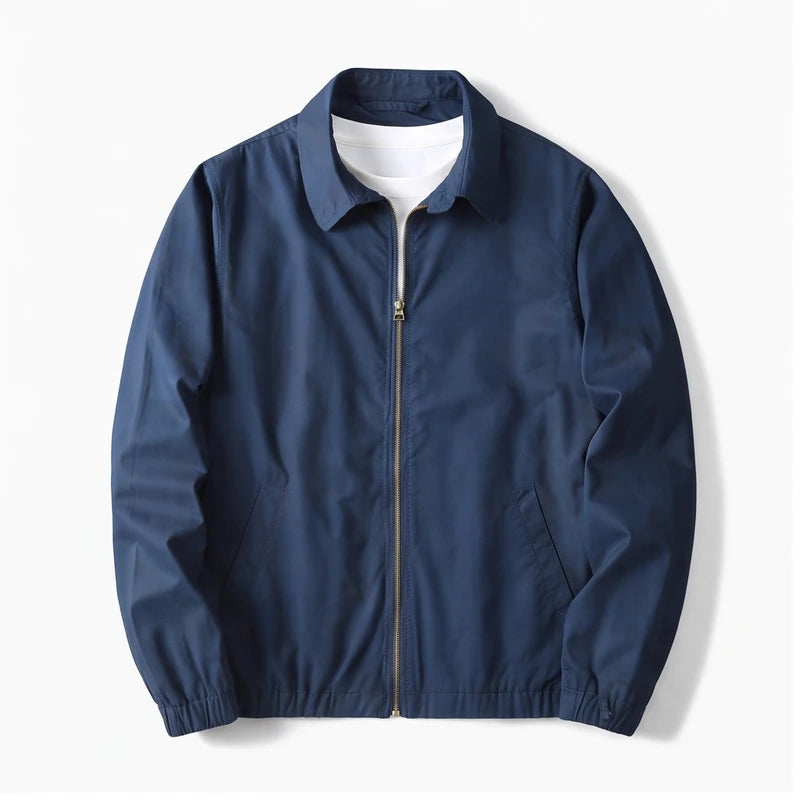 Navy jacket on a white background