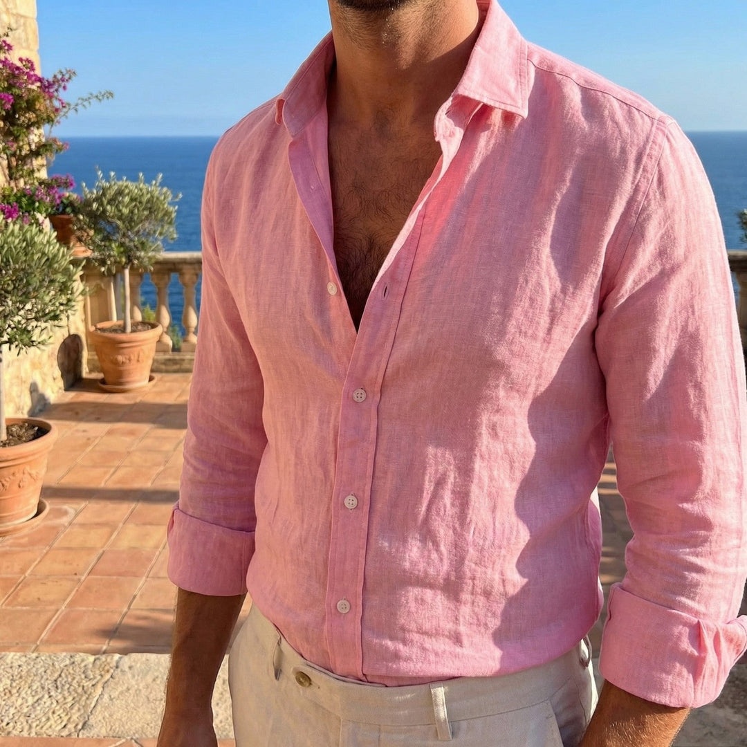 Whitby Men's Relaxed Linen Shirt