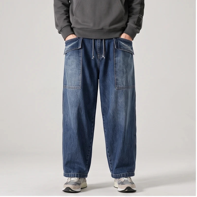 Blue jeans on a white background