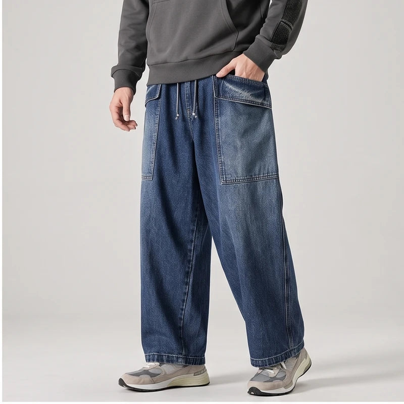 Blue jeans on a white background - 2