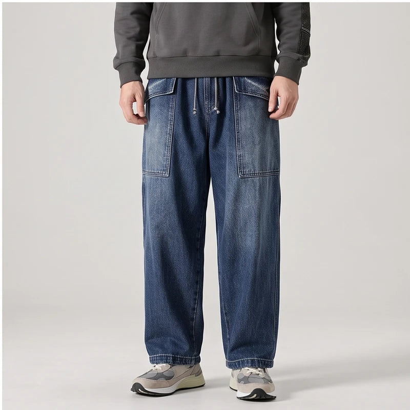 Blue jeans on a white background - 3