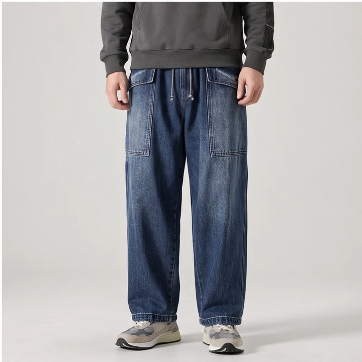 Blue jeans on a white background - 3