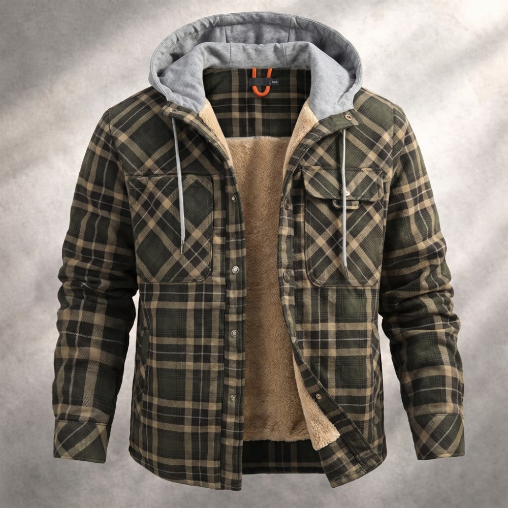 Harland Men's Flannel Hooded Jacket