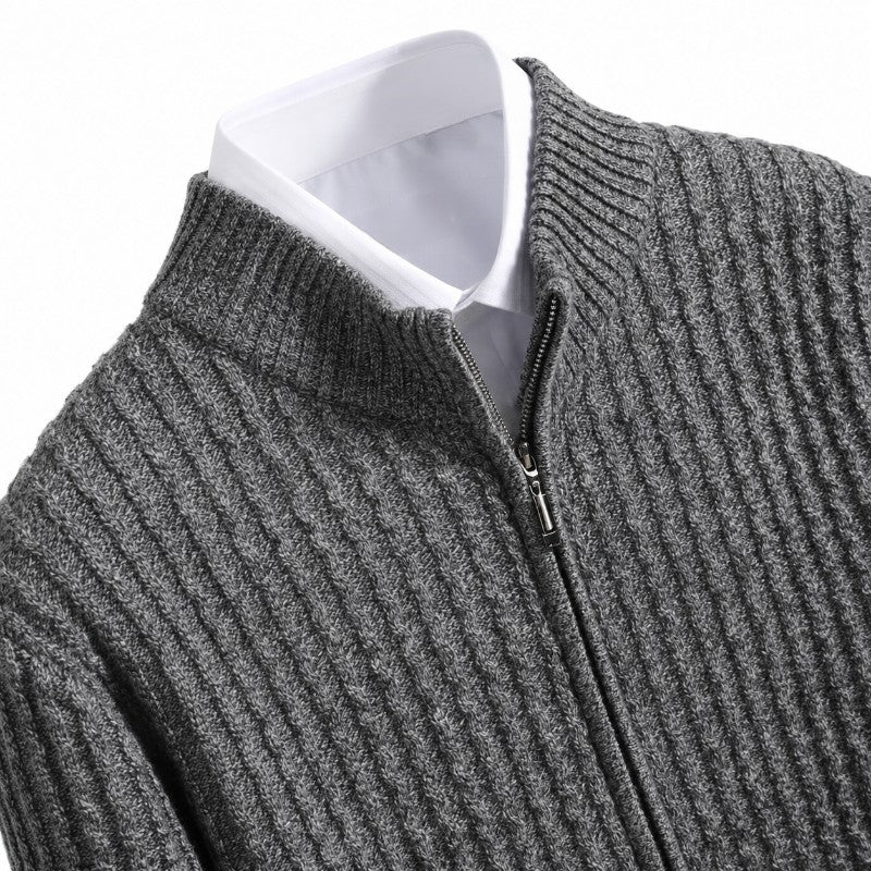 Dawson Men's Merino Wool Zip-Up Sweater