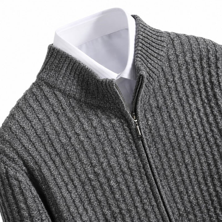 Dawson Men's Merino Wool Zip-Up Sweater