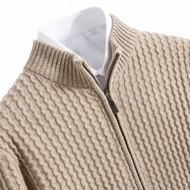 Dawson Men's Merino Wool Zip-Up Sweater