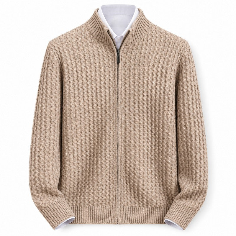 Dawson Men's Merino Wool Zip-Up Sweater