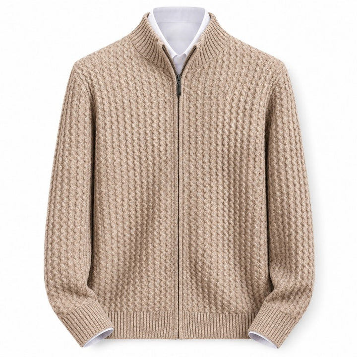 Dawson Men's Merino Wool Zip-Up Sweater