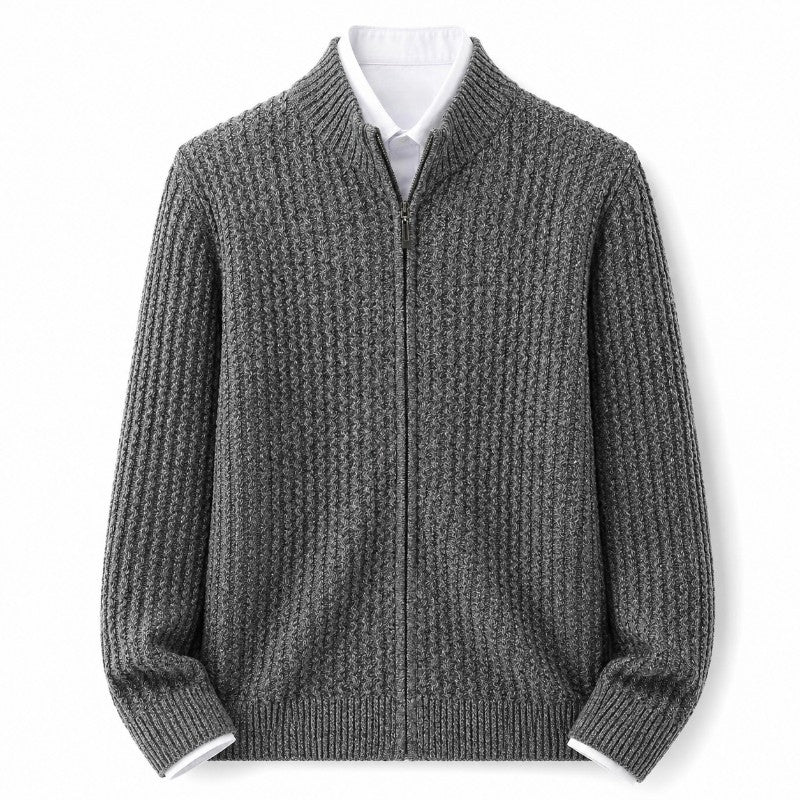 Dawson Men's Merino Wool Zip-Up Sweater