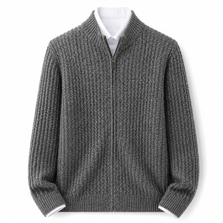 Dawson Men's Merino Wool Zip-Up Sweater
