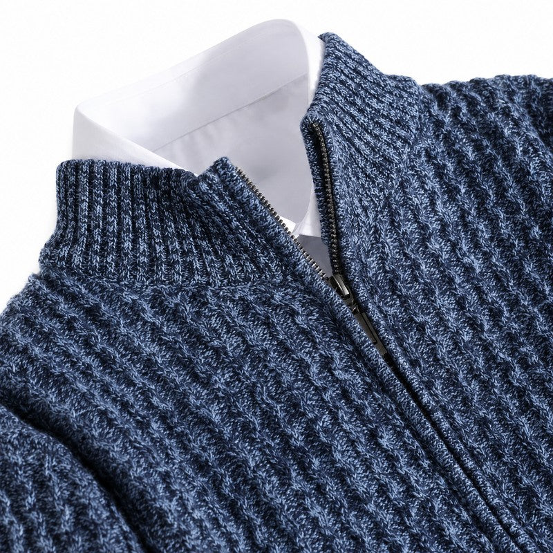 Dawson Men's Merino Wool Zip-Up Sweater