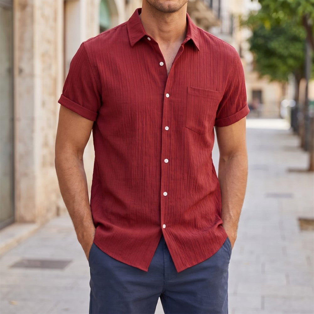 Quinlan Relaxed Short Sleeve Button-Up Shirt