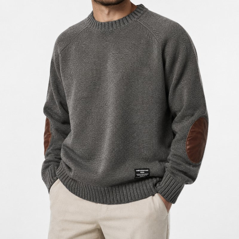 Grayson Men's Elbow Patch Wool Sweater