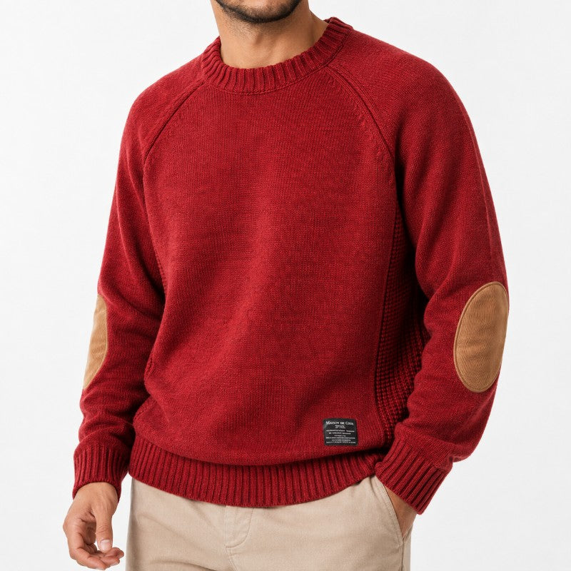 Grayson Men's Elbow Patch Wool Sweater