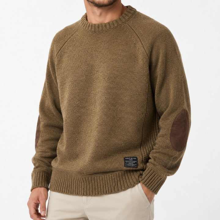 Grayson Men's Elbow Patch Wool Sweater