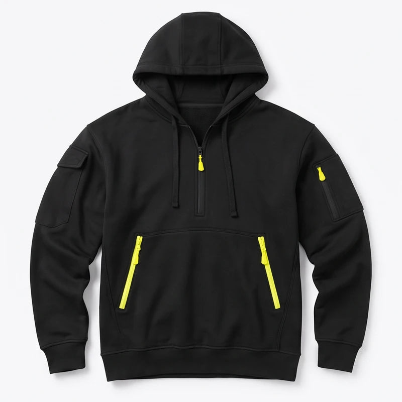 Black hoodie on a white background