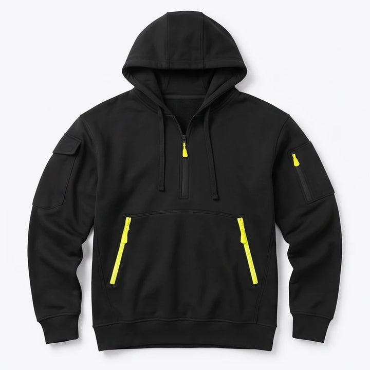 Black hoodie on a white background