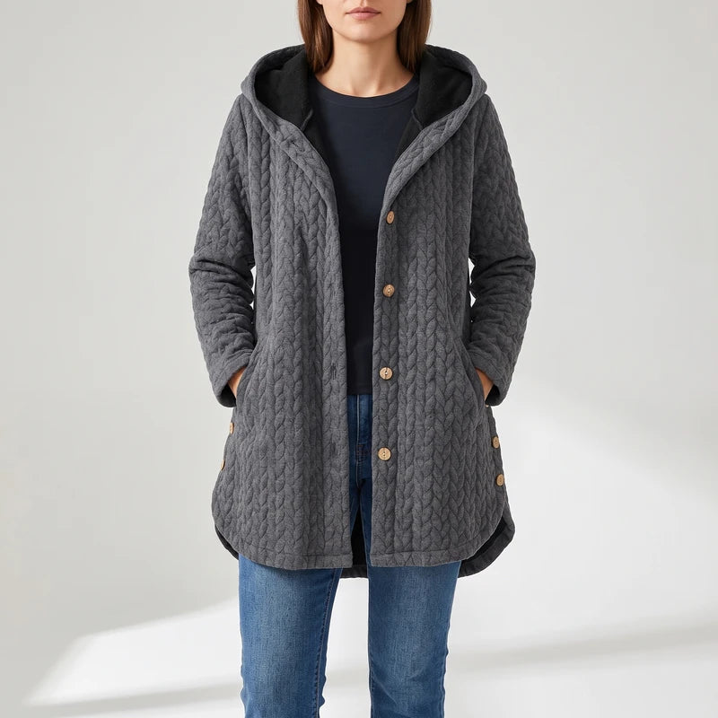 Gray jacket on an off-gray studio background