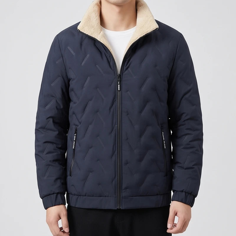 Gray jacket on an off-gray studio background - 3
