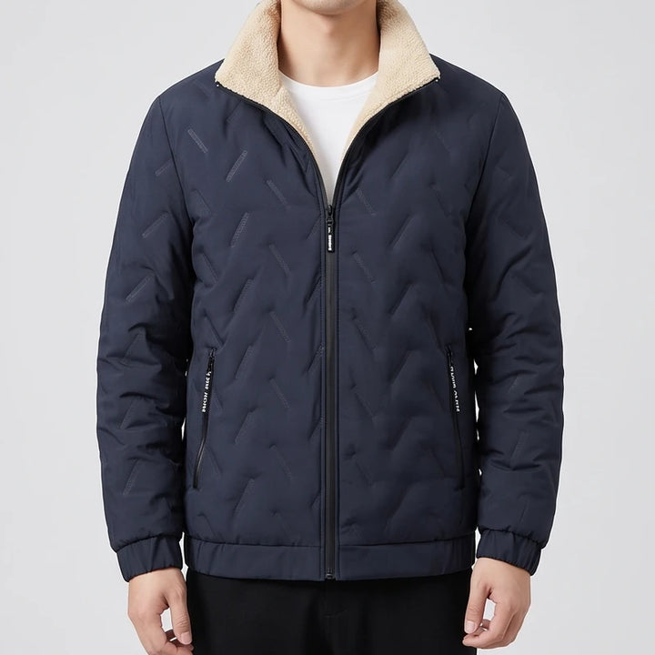 Gray jacket on an off-gray studio background - 3