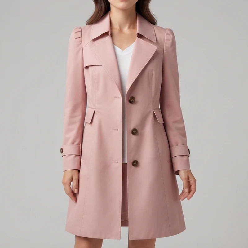 Pink top on an off-gray studio background