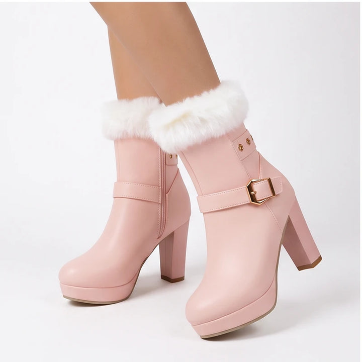 Model wearing Pink boots in a studio - 2