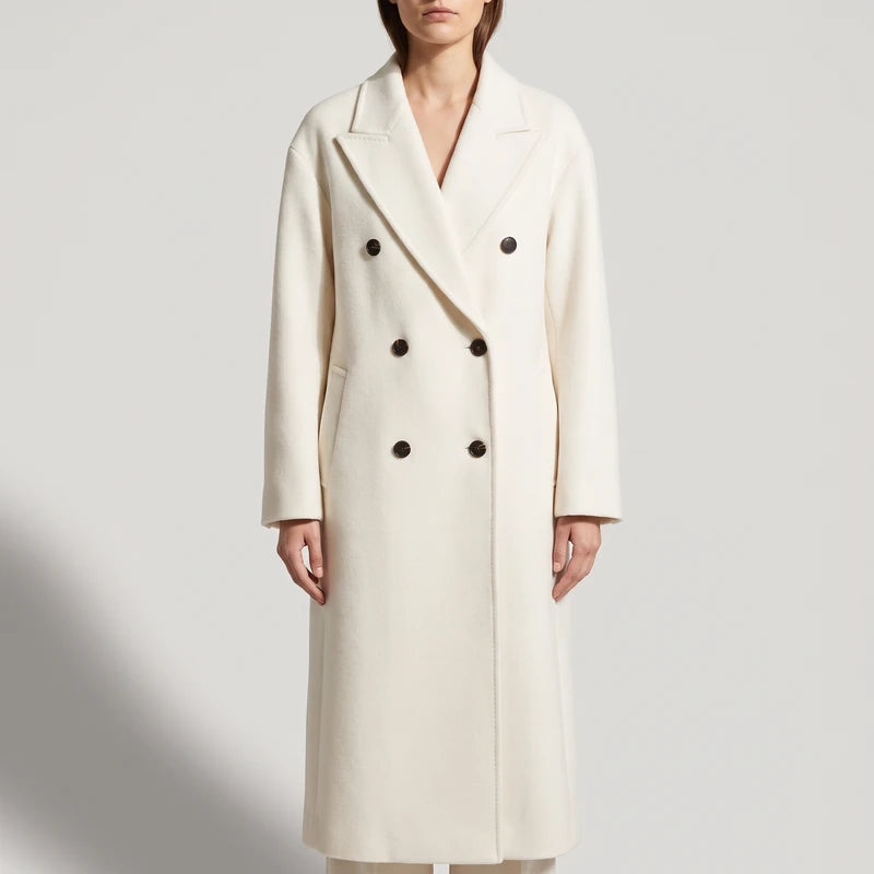 White coat on an off-gray studio background