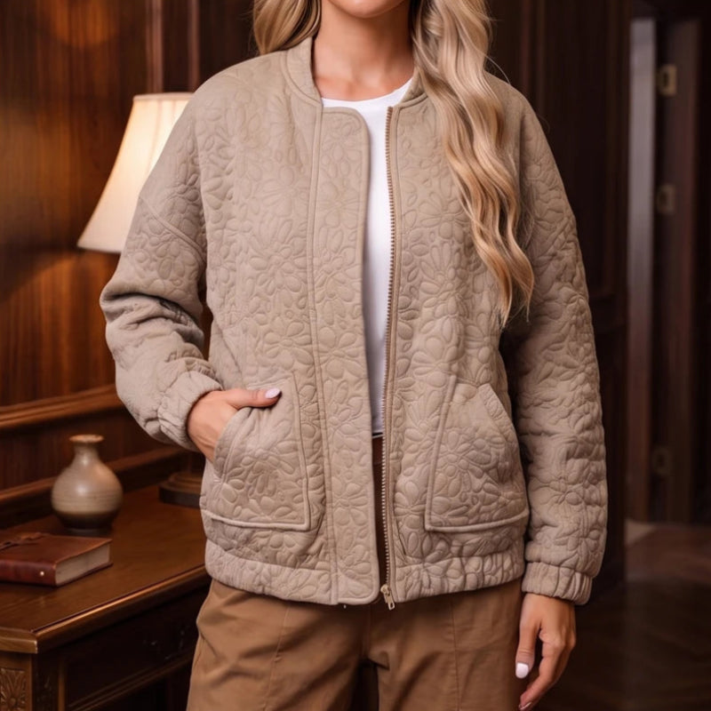 Khaki jacket in a dark wood interior - 2
