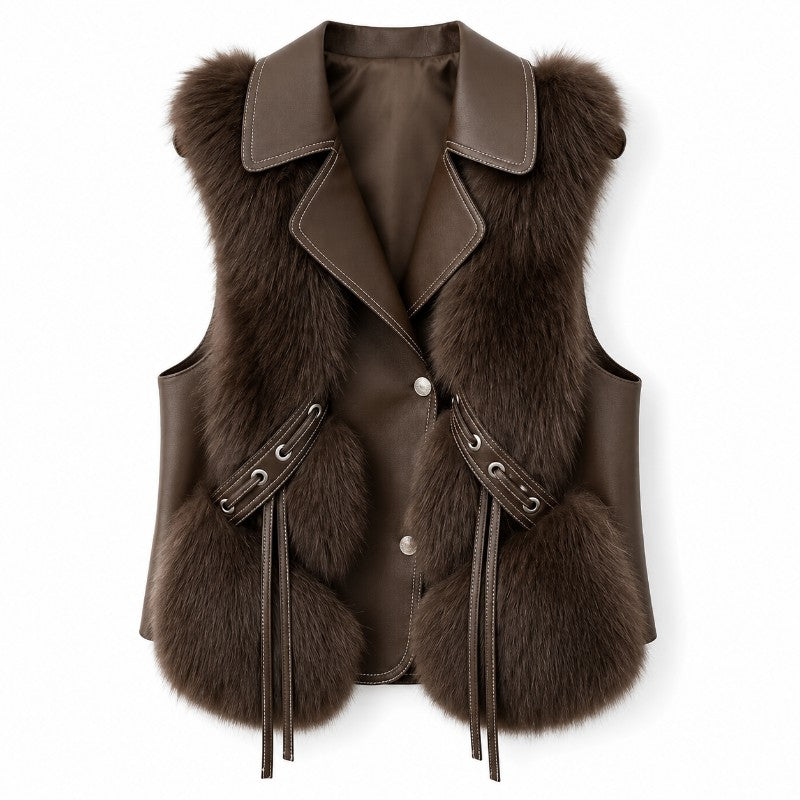 Winford Fur Lapel Vest