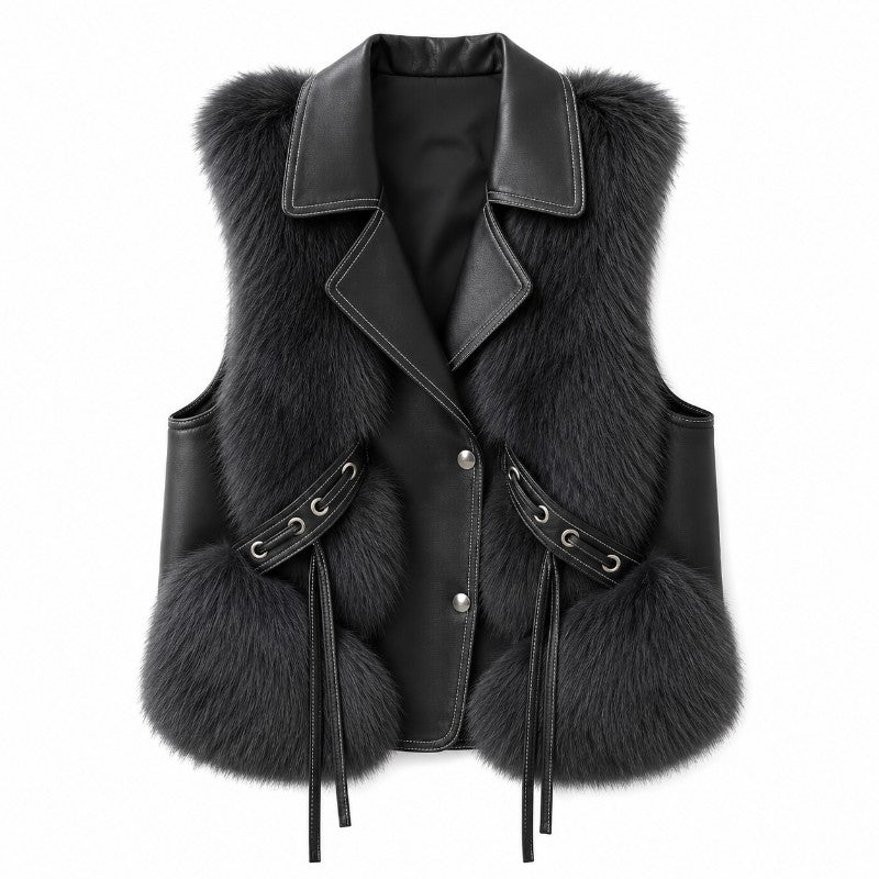 Winford Fur Lapel Vest