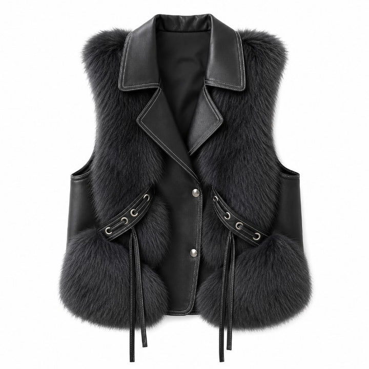 Winford Fur Lapel Vest