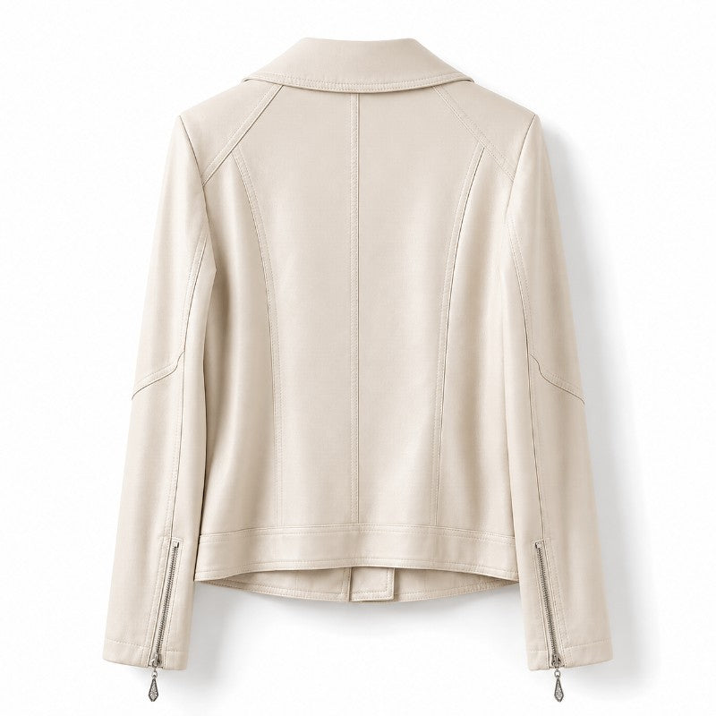 Amelie Genuine Leather Moto Jacket