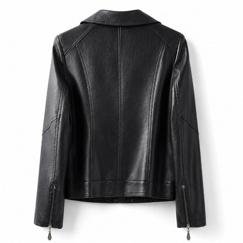Amelie Genuine Leather Moto Jacket