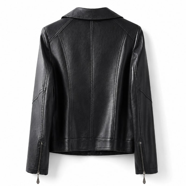 Amelie Genuine Leather Moto Jacket
