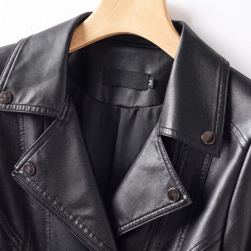 Amelie Genuine Leather Moto Jacket