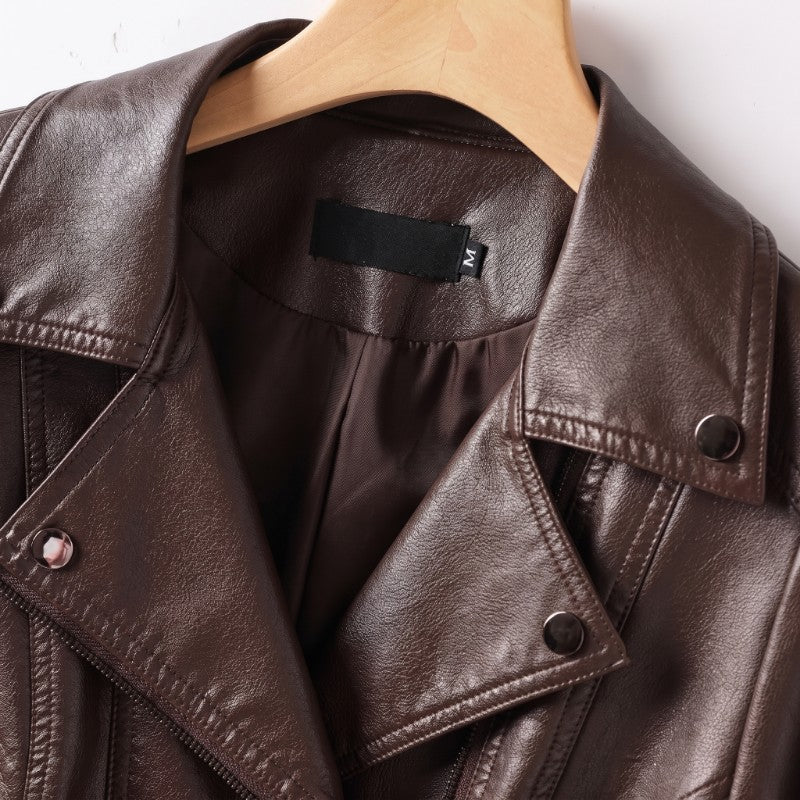 Amelie Genuine Leather Moto Jacket