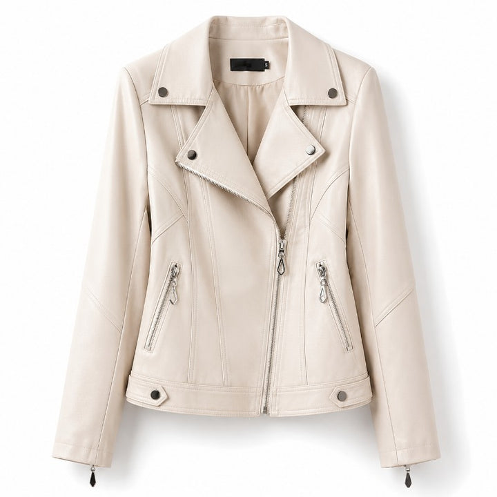 Amelie Genuine Leather Moto Jacket