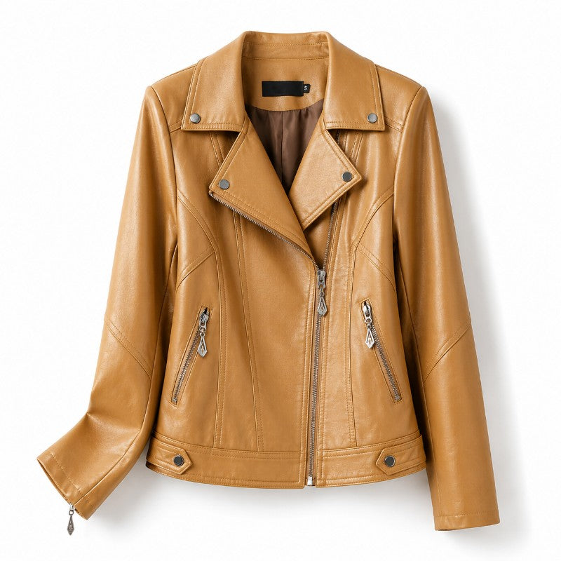 Amelie Genuine Leather Moto Jacket