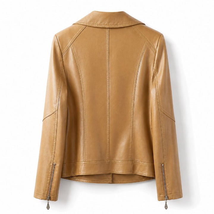 Amelie Genuine Leather Moto Jacket