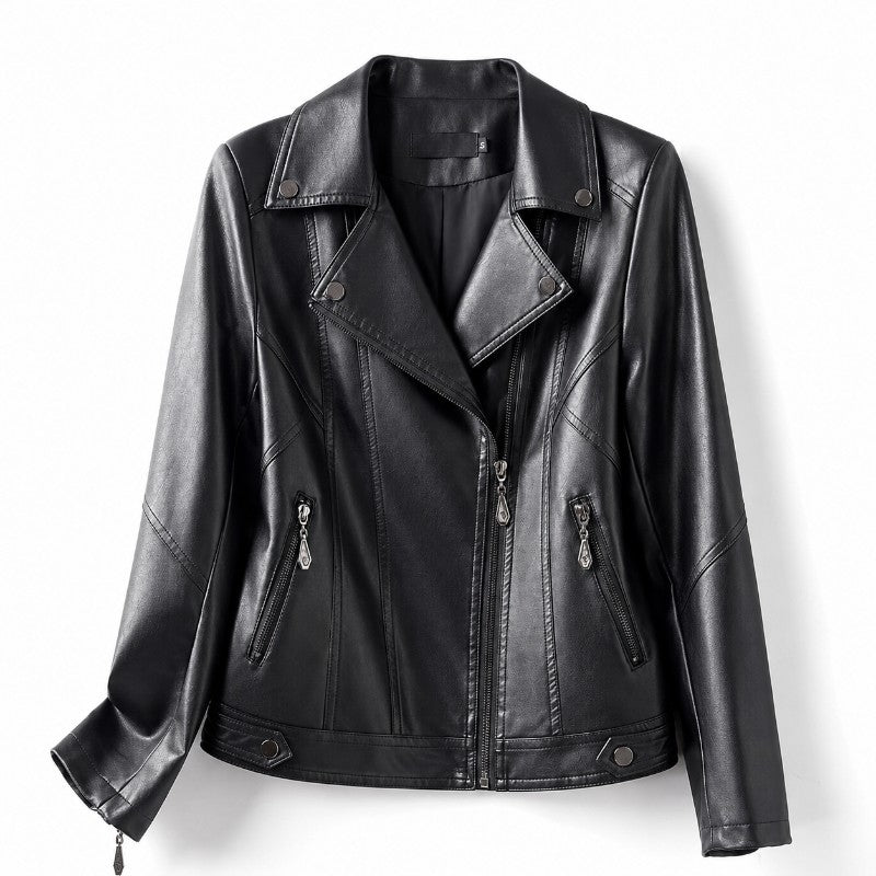 Amelie Genuine Leather Moto Jacket