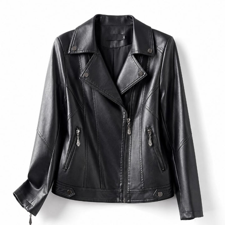 Amelie Genuine Leather Moto Jacket