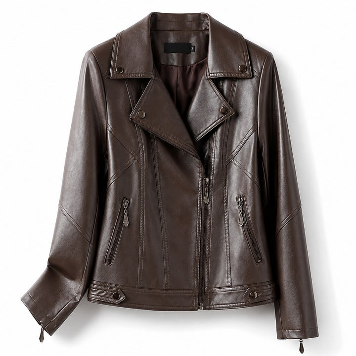 Amelie Genuine Leather Moto Jacket